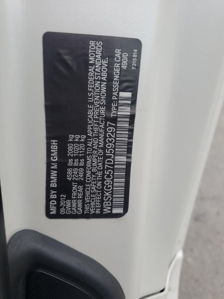 2013 BMW M3 VIN: WBSKG9C57DJ593297 Lot: 82475355