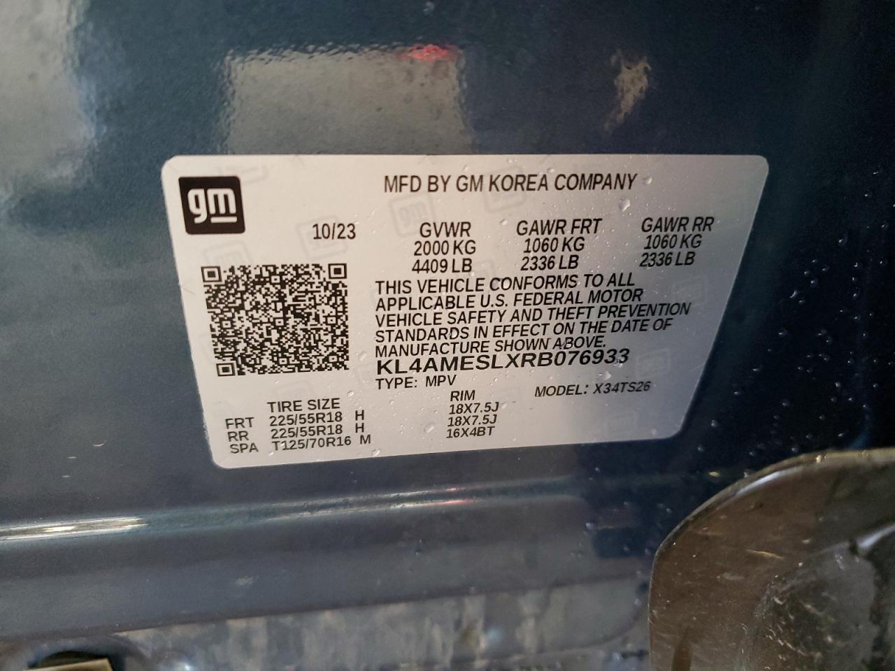 2024 Buick Encore Gx Sport Touring VIN: KL4AMESLXRB076933 Lot: 84655475