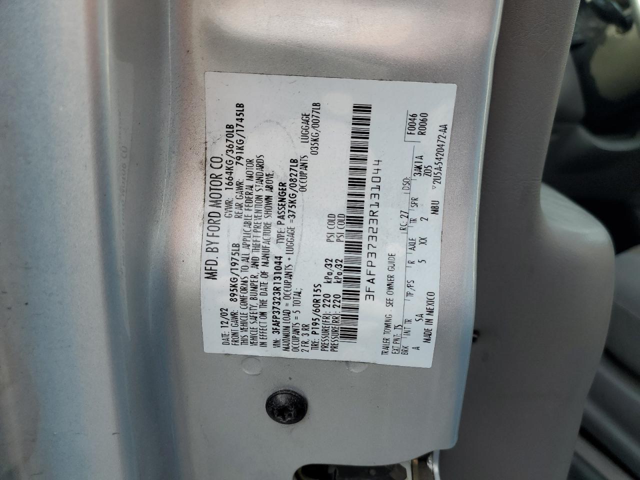 2003 Ford Focus Zx5 VIN: 3FAFP37323R131044 Lot: 85311235