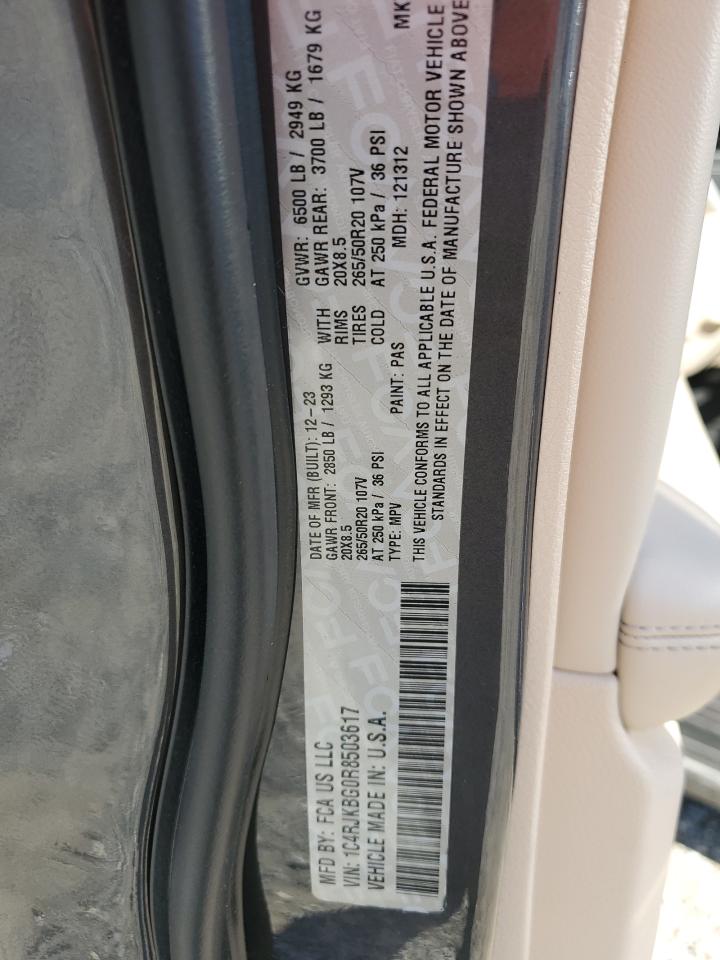 2024 Jeep Grand Cherokee L Limited VIN: 1C4RJKBG0R8503617 Lot: 86267385