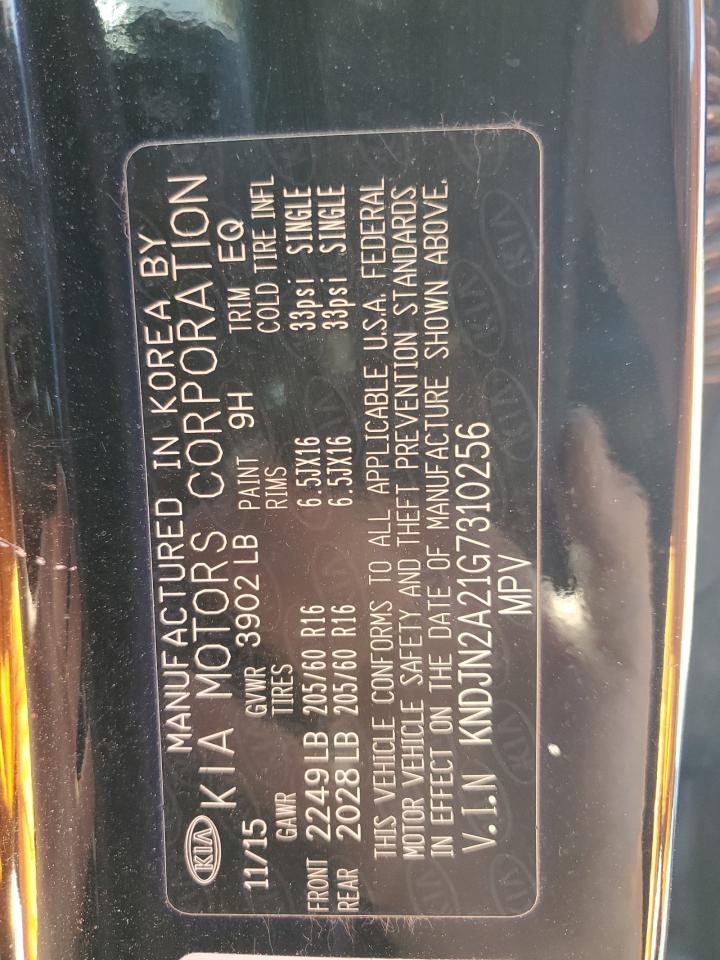 2016 Kia Soul VIN: KNDJN2A21G7310256 Lot: 84548545