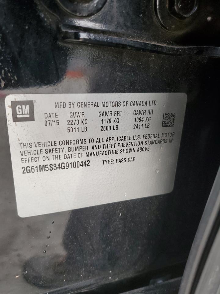 2016 Cadillac Xts Luxury Collection VIN: 2G61M5S34G9100442 Lot: 81972095