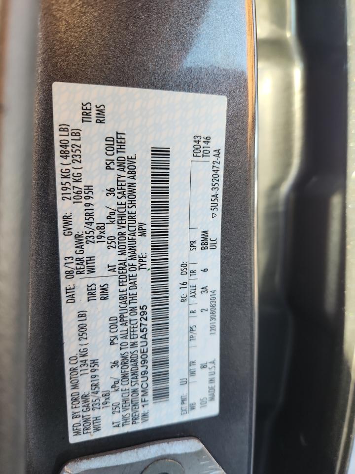 2014 Ford Escape Titanium VIN: 1FMCU9J90EUA57295 Lot: 89898575