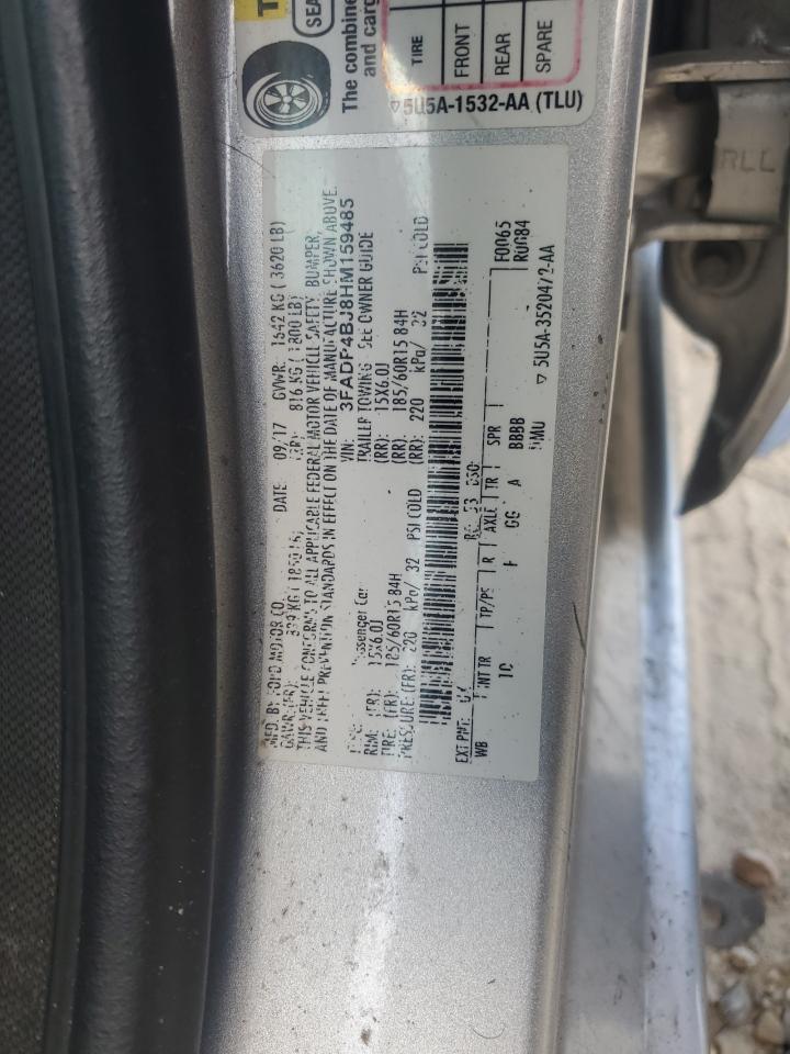 2017 Ford Fiesta Se VIN: 3FADP4BJ8HM159485 Lot: 81980795