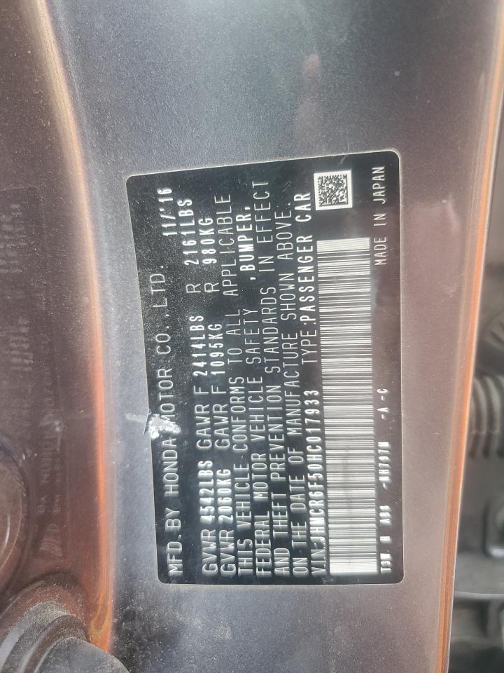 2017 Honda Accord Hybrid Exl VIN: JHMCR6F50HC017933 Lot: 84484065