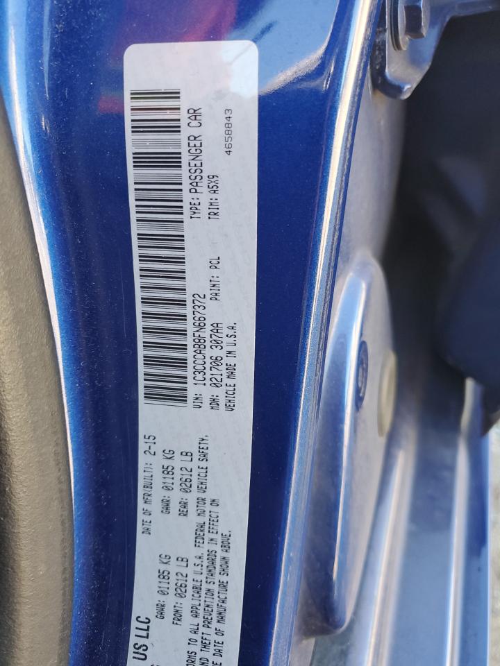 2015 Chrysler 200 Limited VIN: 1C3CCCAB8FN667372 Lot: 82701155