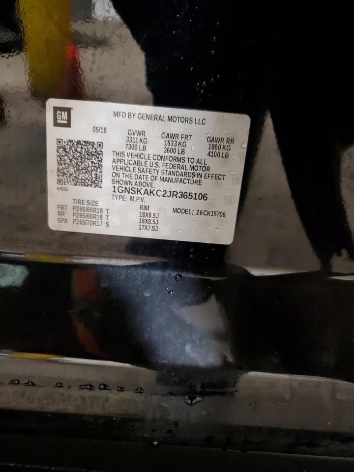 2018 Chevrolet Tahoe K1500 Ls VIN: 1GNSKAKC2JR365106 Lot: 85100975