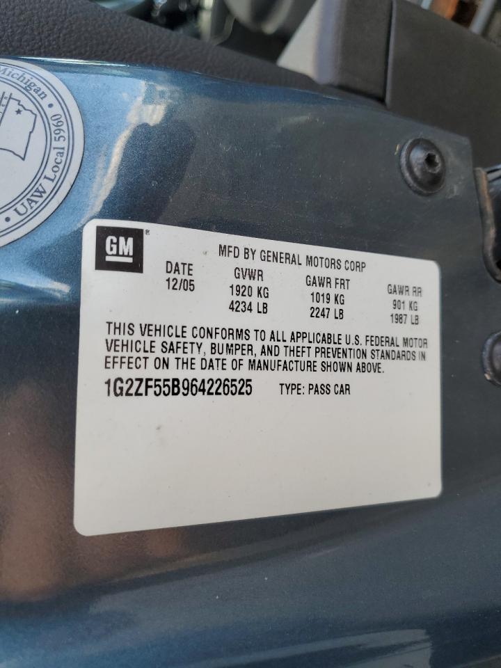 2006 Pontiac G6 Se VIN: 1G2ZF55B964226525 Lot: 86642555