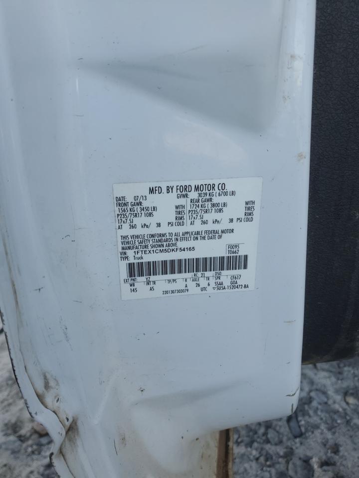 2013 Ford F150 Super Cab VIN: 1FTEX1CM5DKF54165 Lot: 89694015