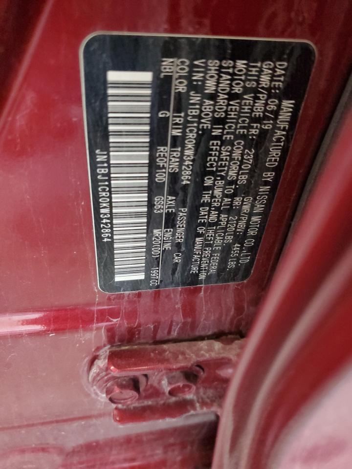 2019 Nissan Rogue Sport S VIN: JN1BJ1CR0KW342864 Lot: 47268264