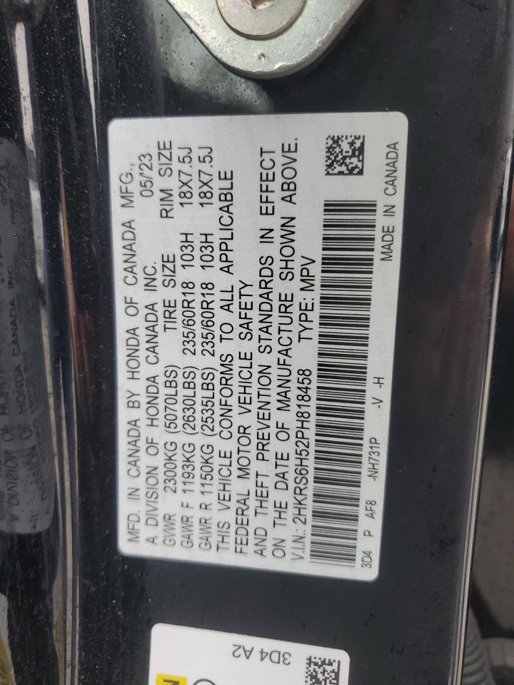 2023 Honda Cr-V Sport VIN: 2HKRS6H52PH818458 Lot: 85555985
