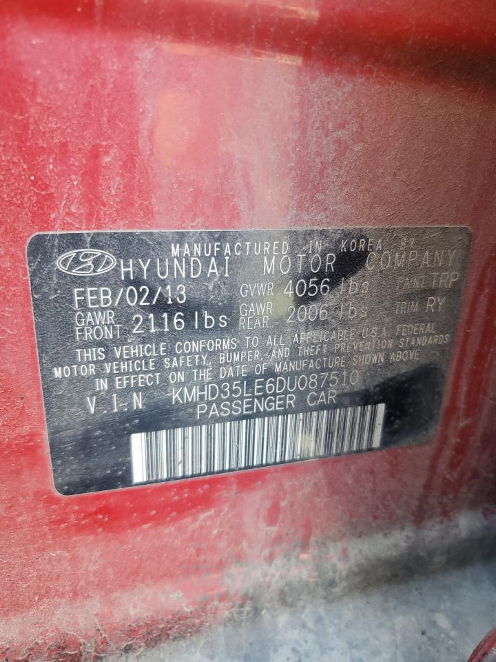 2013 Hyundai Elantra Gt VIN: KMHD35LE6DU087510 Lot: 86688755