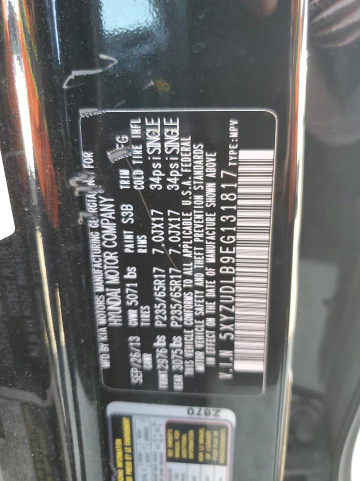 2014 Hyundai Santa Fe Sport VIN: 5XYZUDLB9EG131817 Lot: 82406095