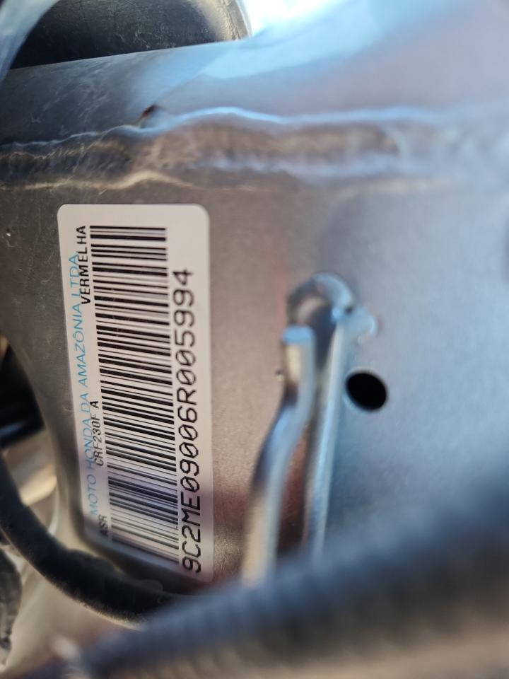 2006 Honda Crf230 F VIN: 9C2ME09006R005994 Lot: 89884685