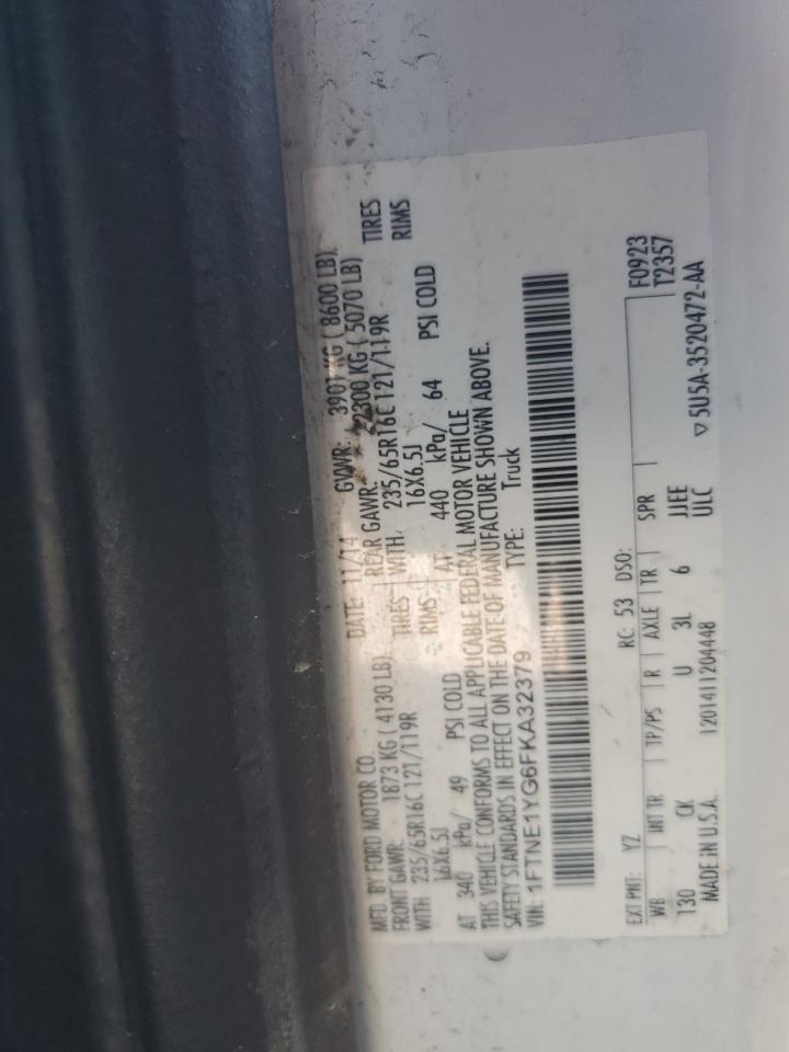 2015 Ford Transit T-150 VIN: 1FTNE1YG6FKA32379 Lot: 85003005