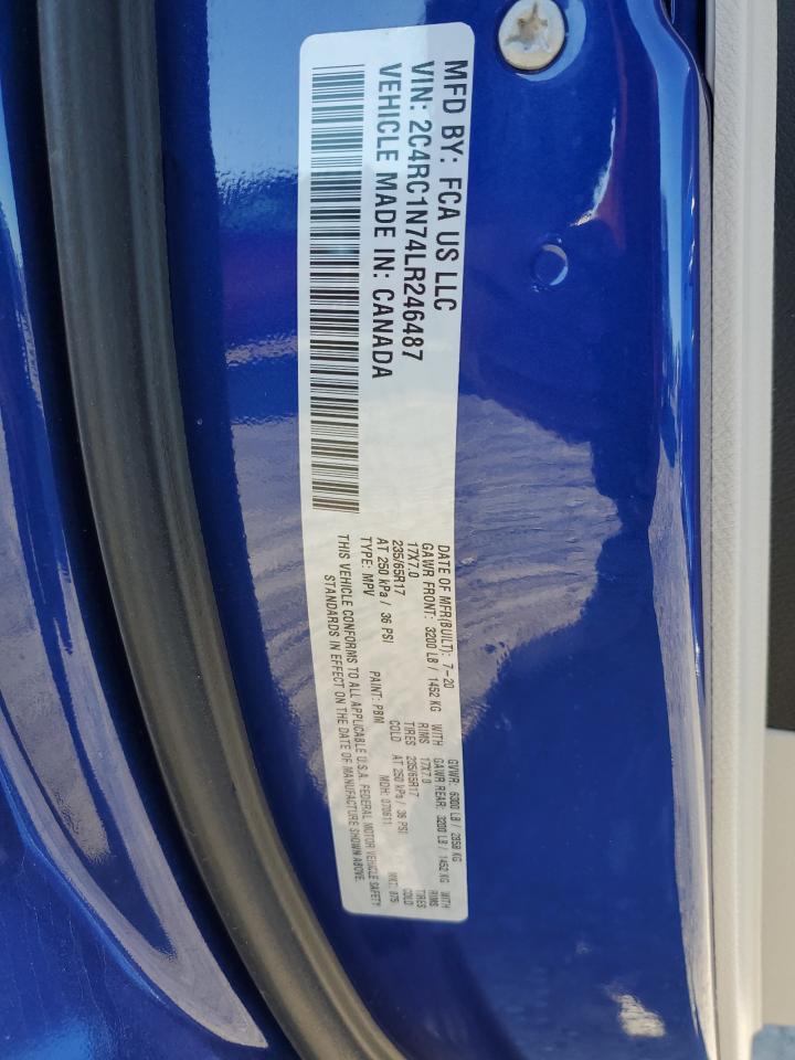 2020 Chrysler Pacifica Hybrid Limited VIN: 2C4RC1N74LR246487 Lot: 85096805