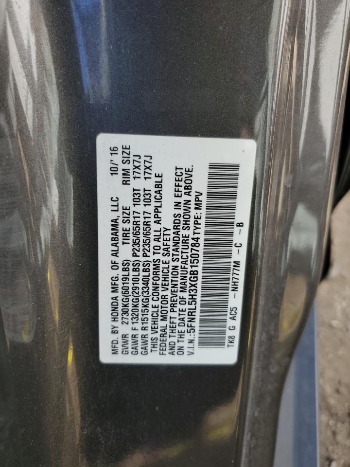 2016 Honda Odyssey Se VIN: 5FNRL5H3XGB150784 Lot: 84997265