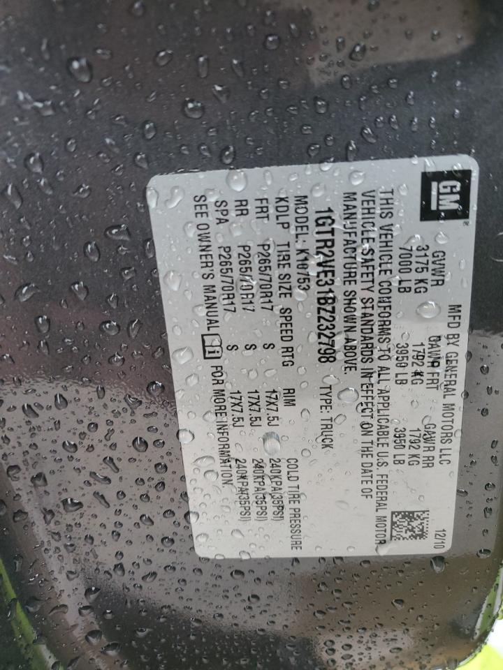 2011 GMC Sierra K1500 Sle VIN: 1GTR2VE31BZ232798 Lot: 91147805