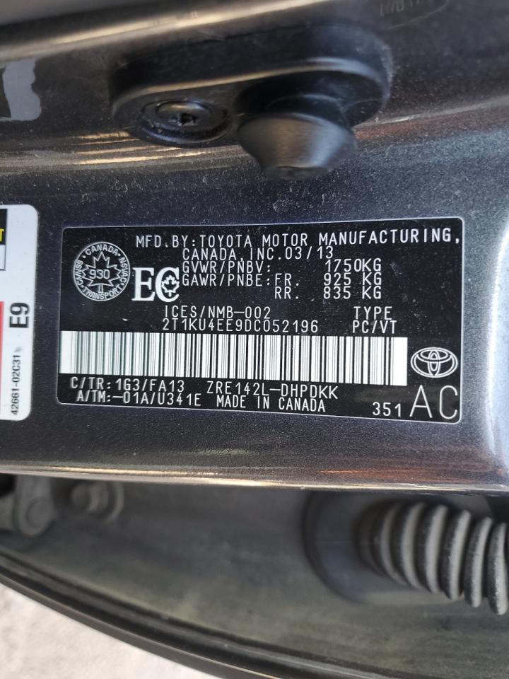 2013 Toyota Corolla Matrix VIN: 2T1KU4EE9DC052196 Lot: 84591645