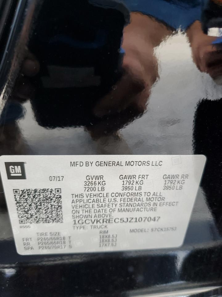 2018 Chevrolet Silverado K1500 Lt VIN: 1GCVKREC5JZ107047 Lot: 82738155
