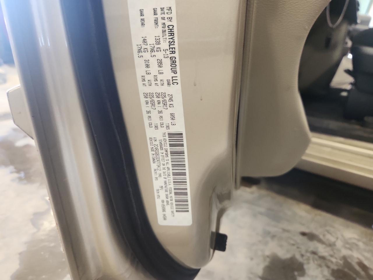 2013 Dodge Grand Caravan Se VIN: 2C4RDGBG3DR773412 Lot: 85851395