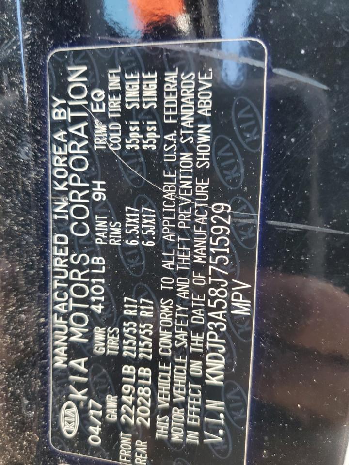 2018 Kia Soul + VIN: KNDJP3A58J7515929 Lot: 84984295