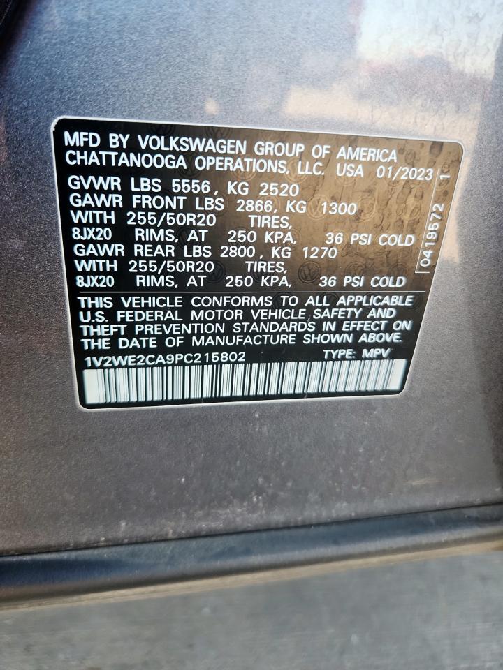 2023 Volkswagen Atlas Cross Sport Se VIN: 1V2WE2CA9PC215802 Lot: 85508805