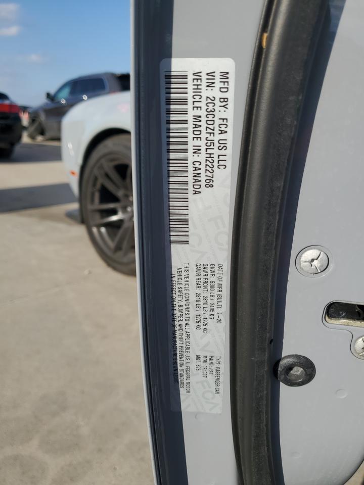 2020 Dodge Challenger R/T Scat Pack VIN: 2C3CDZFJ5LH222768 Lot: 89661615
