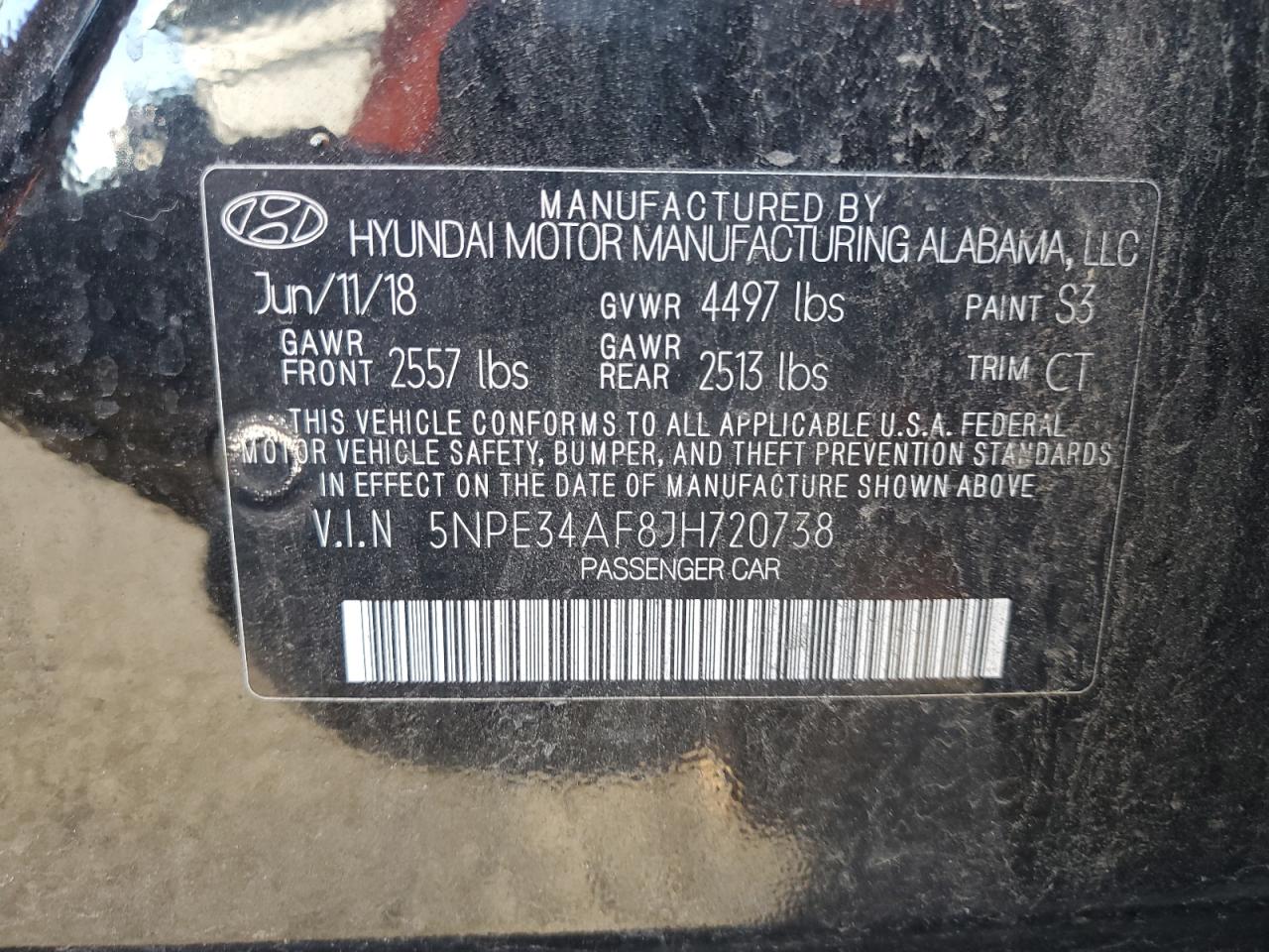 2018 Hyundai Sonata Sport VIN: 5NPE34AF8JH720738 Lot: 81995615