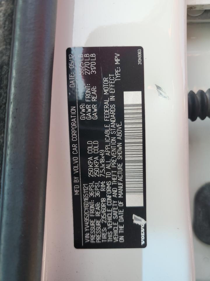 2013 Volvo Xc90 3.2 VIN: YV4952CY6D1651121 Lot: 82738995