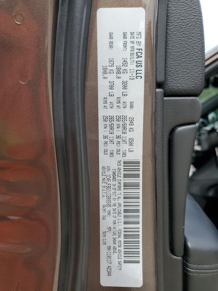 2020 Jeep Grand Cherokee Limited VIN: 1C4RJFBG1LC208585 Lot: 85823435