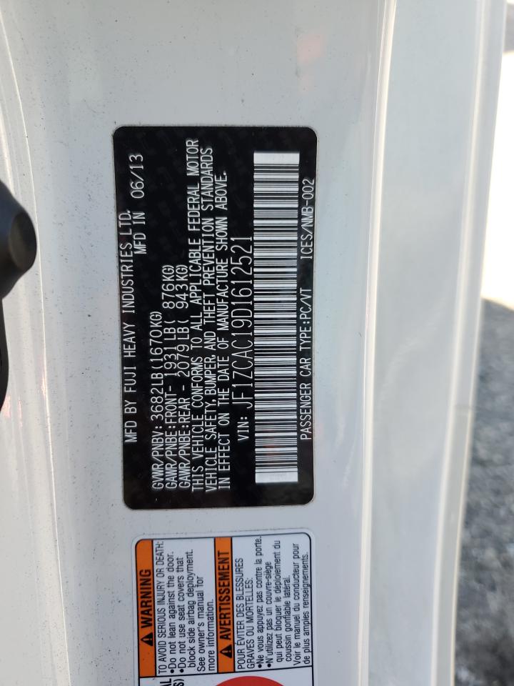 2013 Subaru Brz 2.0 Limited VIN: JF1ZCAC19D1612521 Lot: 82217575