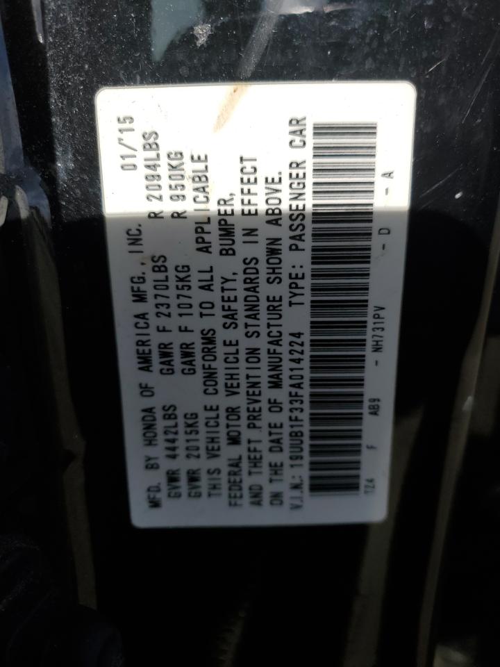 2015 Acura Tlx VIN: 19UUB1F33FA014224 Lot: 90426665