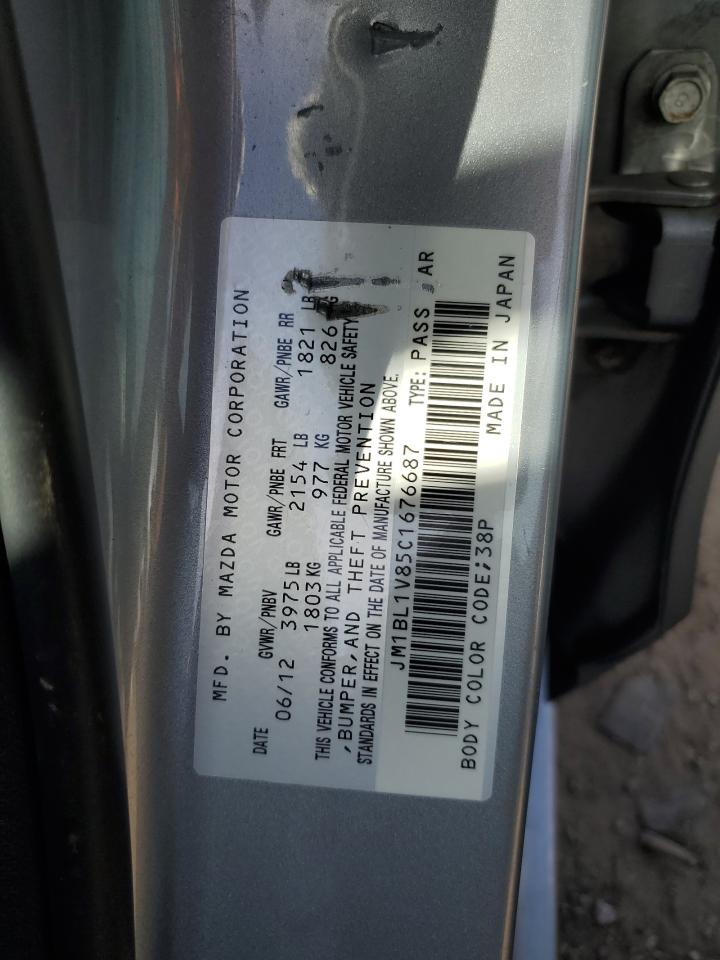 2012 Mazda 3 I VIN: JM1BL1V85C1676687 Lot: 90318565