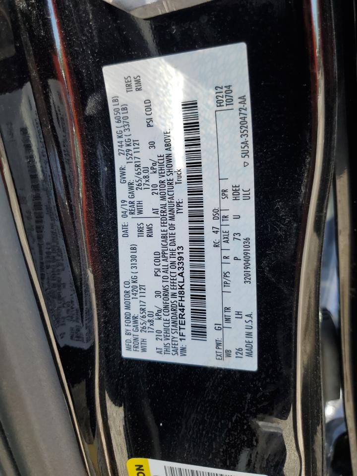 2019 Ford Ranger Xl VIN: 1FTER4FH8KLA33913 Lot: 84906075