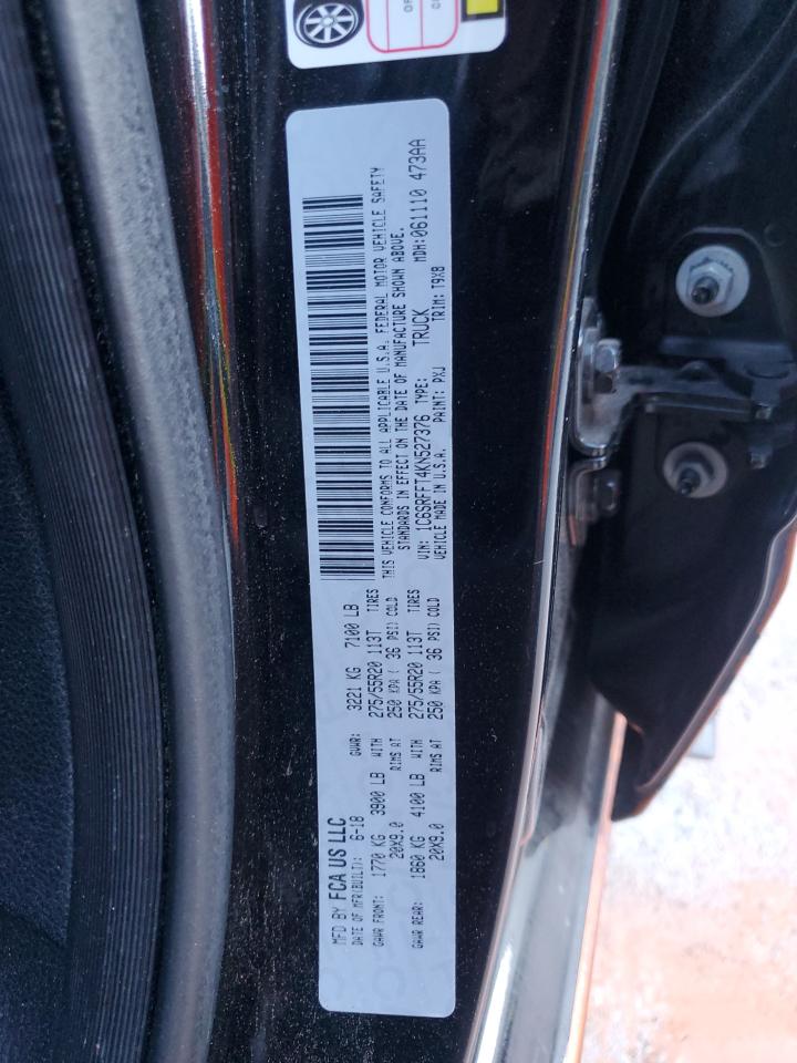 2019 Ram 1500 Big Horn/Lone Star VIN: 1C6SRFFT4KN527376 Lot: 85205305