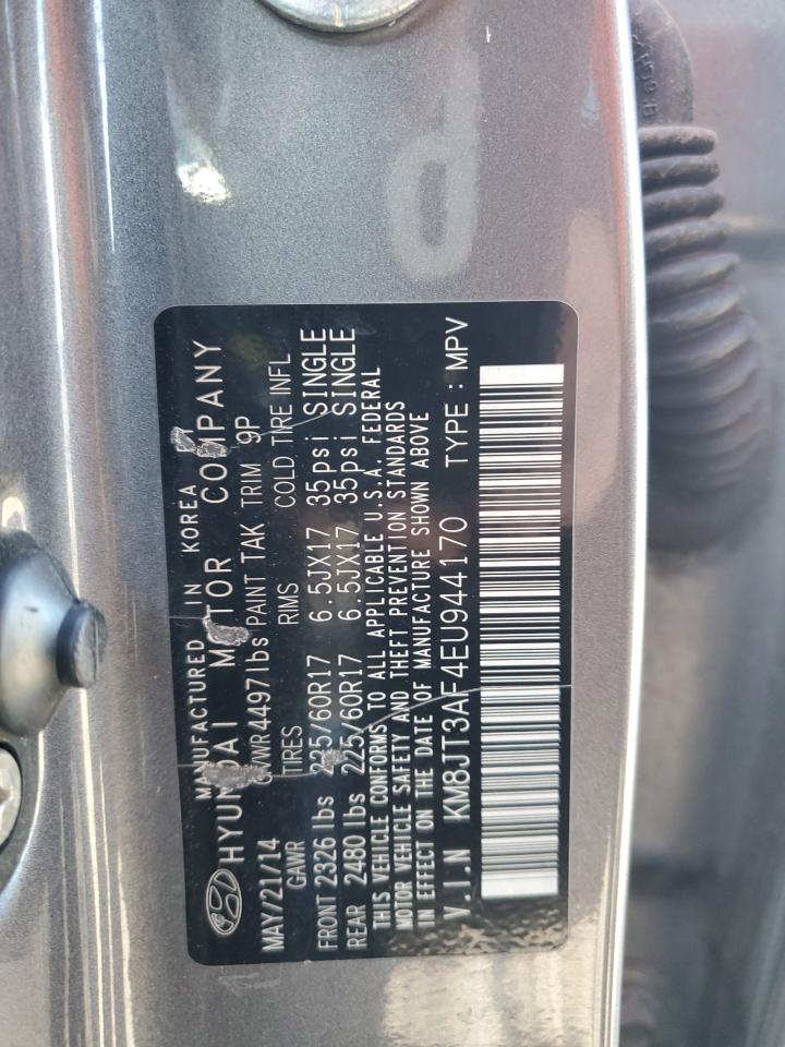 2014 Hyundai Tucson Gls VIN: KM8JT3AF4EU944170 Lot: 85698155