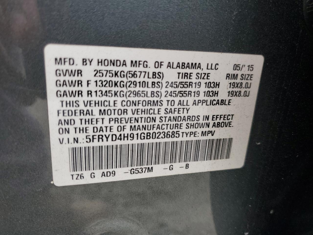 2016 Acura Mdx Advance VIN: 5FRYD4H91GB023685 Lot: 82373425