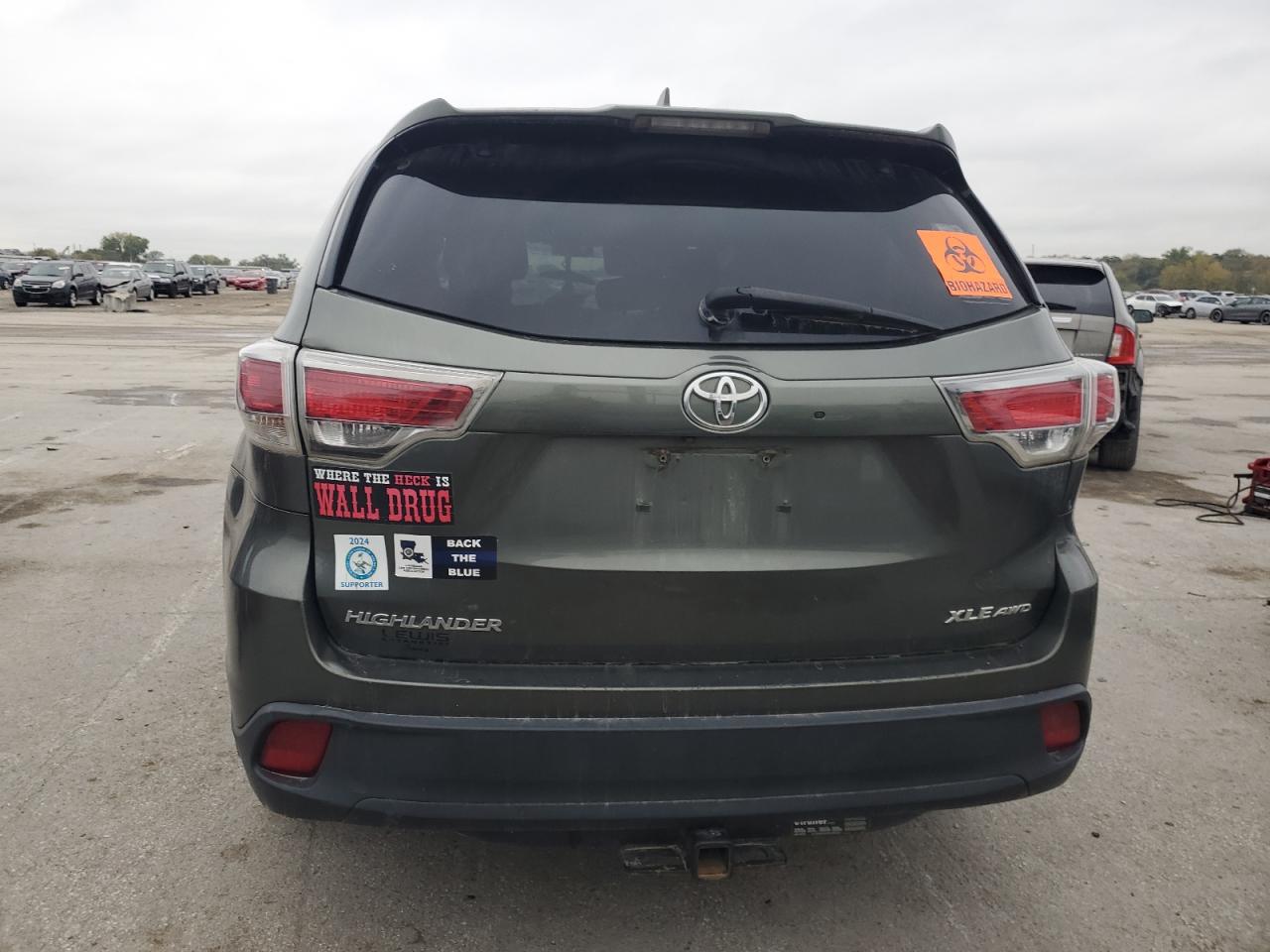 2016 Toyota Highlander Xle VIN: 5TDJKRFH1GS317406 Lot: 89834755