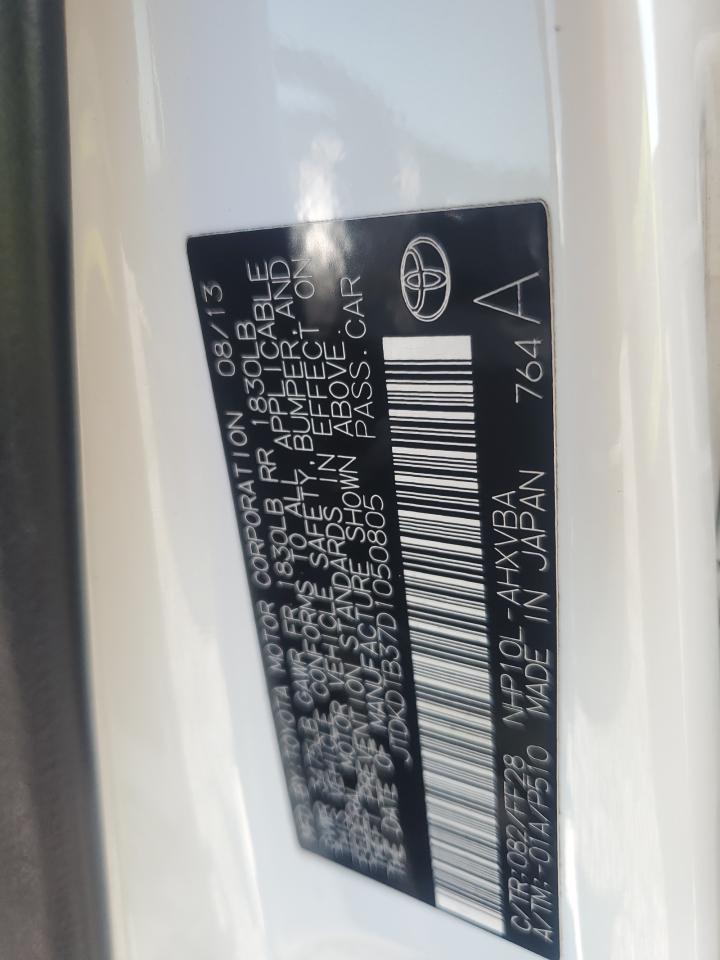 2013 Toyota Prius C VIN: JTDKDTB37D1050805 Lot: 85931995