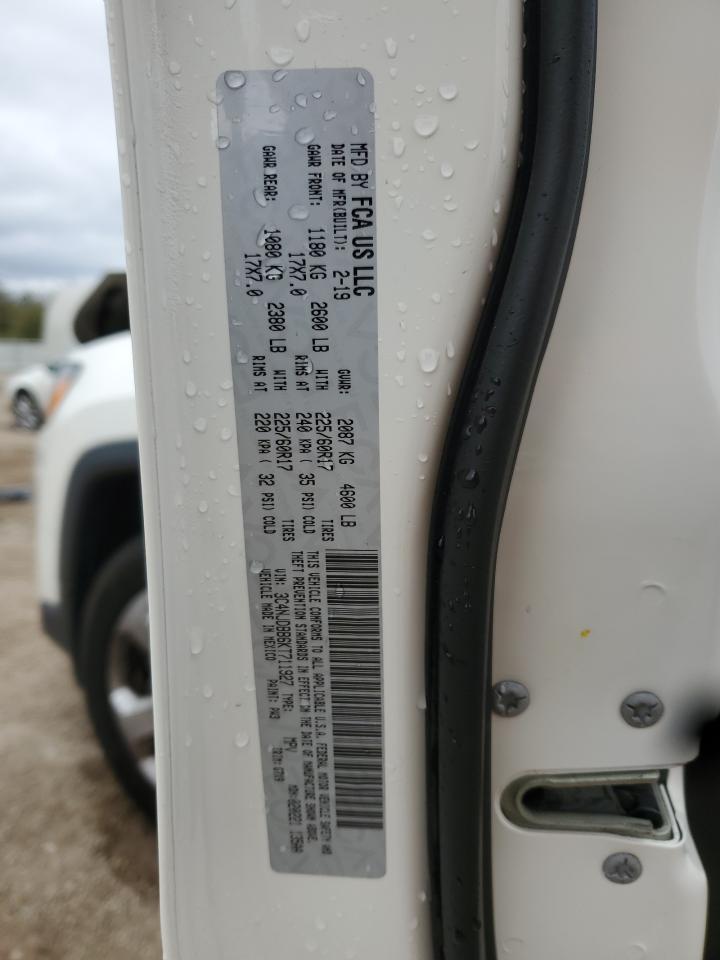 2019 Jeep Compass Latitude VIN: 3C4NJDBB6KT711927 Lot: 89624945