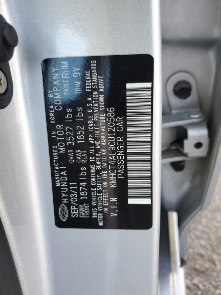 2012 Hyundai Accent Gls VIN: KMHCT4AE9CU120586 Lot: 85778935