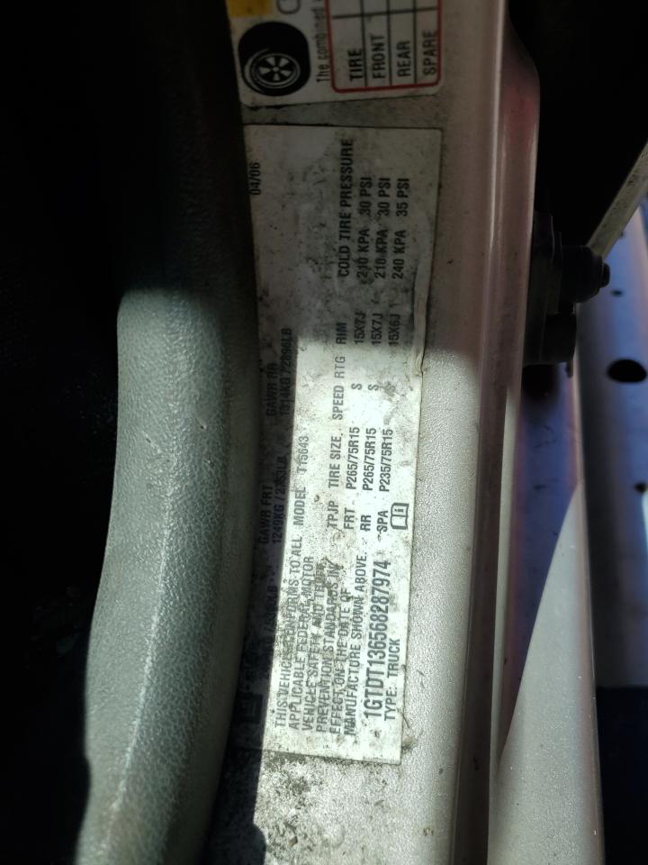 2006 GMC Canyon VIN: 1GTDT136568287974 Lot: 84746345