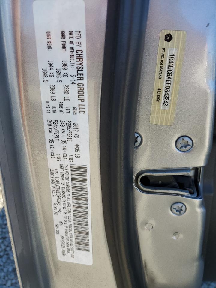 2014 Jeep Compass Sport VIN: 1C4NJCBA6ED843243 Lot: 90856365