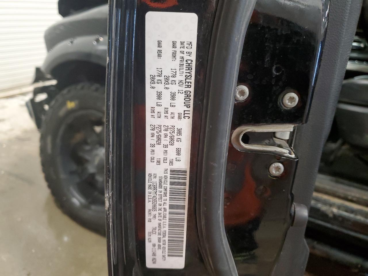 2013 Ram 1500 Sport VIN: 1C6RR7MT4DS520665 Lot: 84294485