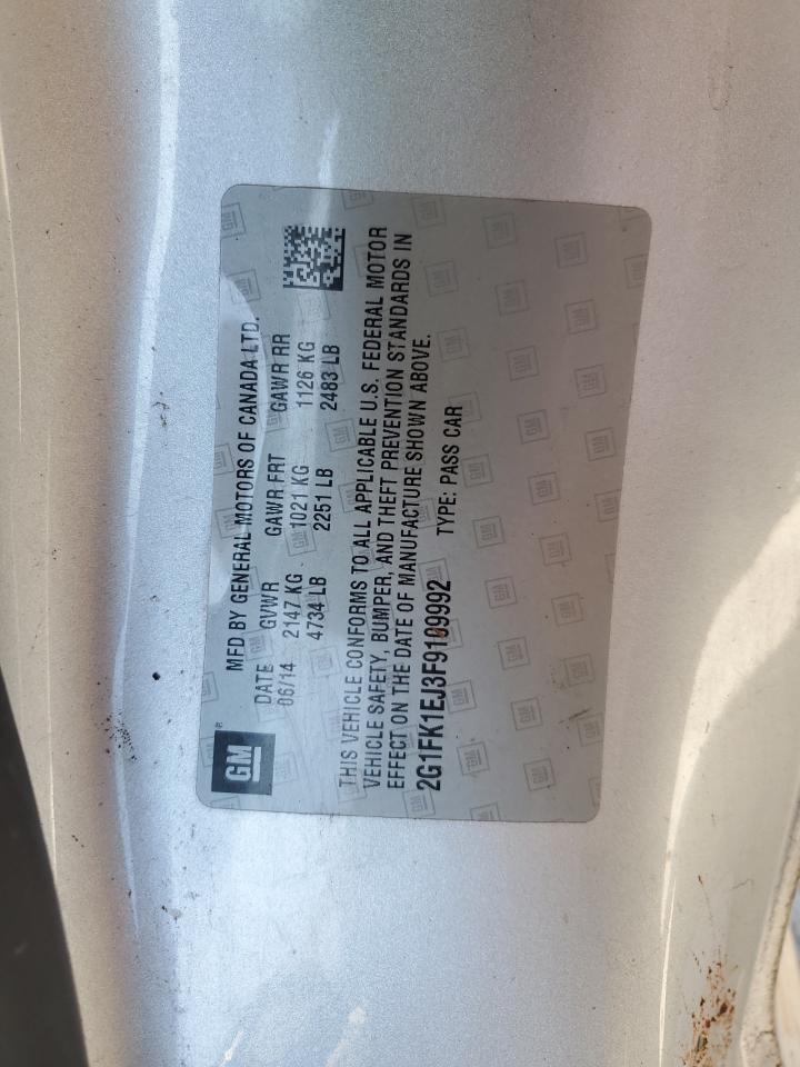 2015 Chevrolet Camaro 2Ss VIN: 2G1FK1EJ3F9109992 Lot: 84759485