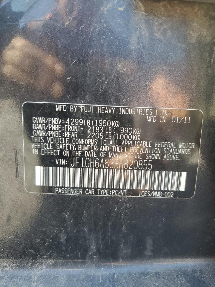 2011 Subaru Impreza 2.5I VIN: JF1GH6A63BH820855 Lot: 84182745