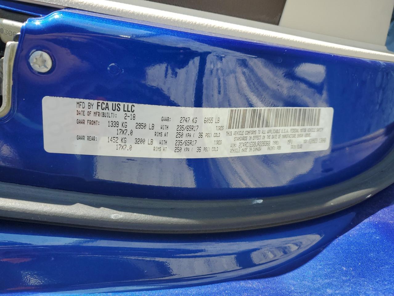 2018 Chrysler Pacifica Touring L Plus VIN: 2C4RC1EG9JR228368 Lot: 89894165