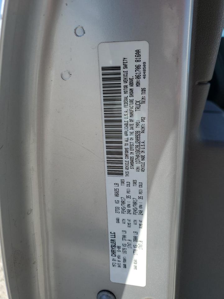 2008 Dodge Ram 1500 St VIN: 1D7HA16K28J209928 Lot: 82538365