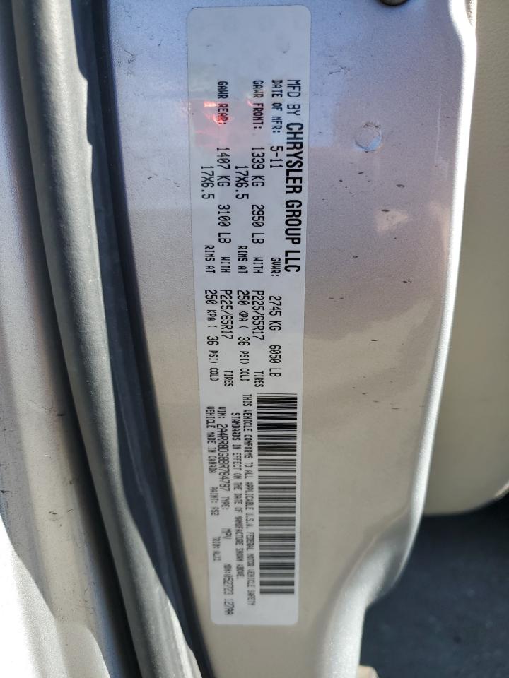 2011 Chrysler Town & Country Touring L VIN: 2A4RR8DG8BR784787 Lot: 82534955